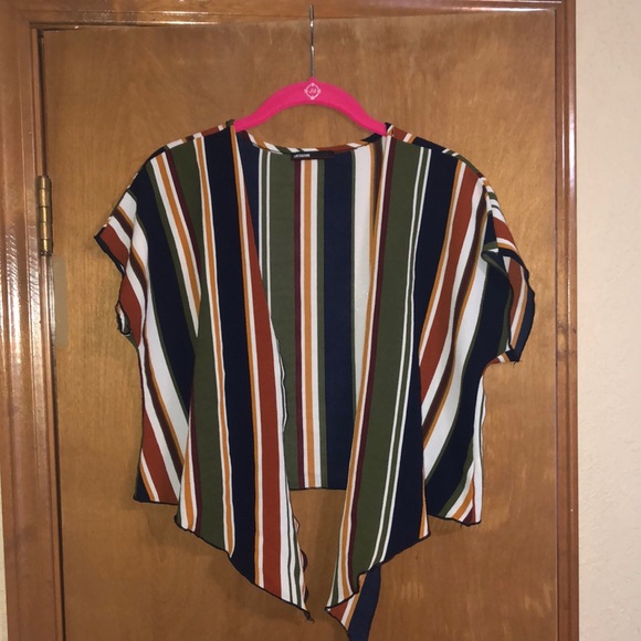 Love Culture Multicolored Tie Top - Picture 2 of 5